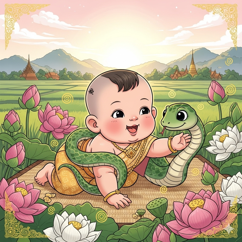 เลือกชื่อลูกให้เหมาะกับปีนักษัตร 2568 (ปีมะเส็ง) เสริมดวงปังตลอดปี